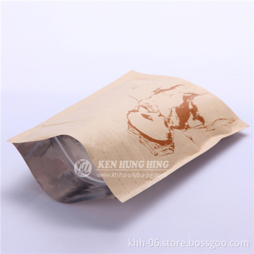 High Quality Stand up Zipper Kraft Paper Bags for Dried Fruit with Low Price